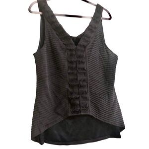 Nora Attalai Paris Y2K designer sleeveless high low top Made in France SZ L